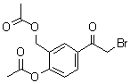 structure of CAS# 24085-07-2, 2-Acetoxy-5-(2-bromoacetyl)benzyl acetate