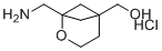 structure of CAS# 2408968-92-1, (1-(Aminomethyl)-2-oxabicyclo[3.1.1]heptan-5-yl)methanol hydrochloride