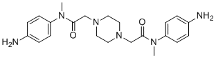 CAS # 2410284-89-6, Nintedanib Impurity 22, 2-[4-[2-(4-amino-N-methylanilino)-2-oxoethyl]piperazin-1-yl]-N-(4-aminophenyl)-N-methylacetamide