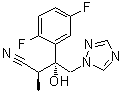 structure of CAS# 241479-74-3, (alphaS,betaR)-beta-(2,5-Difluorophenyl)-beta-hydroxy-alpha-methyl-1H-1,2,4-triazole-1-butanenitrile