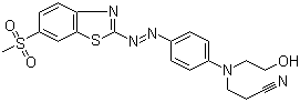 CAS 登录号：24170-48-7, 分散红 137, 3-[(2-羟乙基)[4-[[6-(甲磺酰)-2-苯并噻唑基]偶氮]苯基]氨基]丙腈