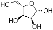 Ribose molecular structure (CAS 24259-59-4)