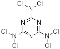 CAS # 2428-04-8, Hexachloromelamine, Perchloromelamine, N,N,N',N',N'',N''-Hexachloro-1,3,5-triazine-2,4,6-triamine
