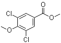 structure of CAS# 24295-27-0, 3,5-Dichloro-4-methoxybenzoic acid methyl ester
