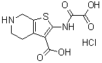 structure of CAS# 243966-09-8, 2-[(羧基羰基)氨基]-4,5,6,7-四氢-噻吩并[2,3-c]吡啶-3-羧酸单盐酸盐