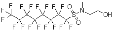 structure of CAS# 24448-09-7, N-(2-Hydroxyethyl)-N-methylperfluorooctanesulfonamide