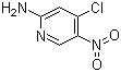 structure of CAS# 24484-96-6, 4-Chloro-5-nitro-2-pyridinamine