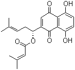 beta,beta-二甲基丙烯酰紫草素分子结构 (CAS 24502-79-2)
