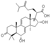 CAS # 24513-63-1, 6alpha-Hydroxypolyporenic acid C, (6alpha,16alpha)-6,16-Dihydroxy-24-methylene-3-oxo-lanosta-7,9(11)-dien-21-oic acid