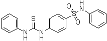 structure of CAS# 245342-14-7, N-Phenyl-4-[[(phenylamino)thioxomethyl]amino]benzenesulfonamide