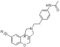 CAS 登录号：245514-32-3, N-[4-[2-[(3aS,9bR)-8-氰基-1,3a,4,9b-四氢[1]苯并吡喃并[3,4-c]吡咯-2(3H)-基]乙基]苯基]乙酰胺