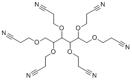 1,2,3,4,5,6-hexakis-O-(2-cyanoethyl)hexitol molecular structure (CAS 2465-92-1)