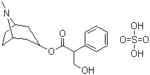 CAS 登录号：2472-17-5, 1alphaH,5alphaH-莨菪烷-3alpha-醇(±)-托品酸酯硫酸盐