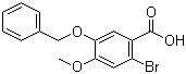 structure of CAS# 24958-42-7, 2-Bromo-4-methoxy-5-benzyloxybenzoic acid