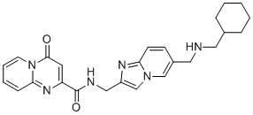 CAS # 2499663-01-1, Stm2457, N-[[6-[(cyclohexylmethylamino)methyl]imidazo[1,2-a]pyridin-2-yl]methyl]-4-oxopyrido[1,2-a]pyrimidine-2-carboxamide