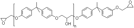 structure of CAS# 25036-25-3, 缩水甘油封端双酚 A 环氧氯丙烷共聚物