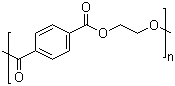 Poly(oxy-1,2-ethanediyloxycarbonyl-1,4-phenylenecarbonyl) molecular structure (CAS 25038-59-9)