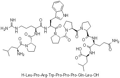CAS 登录号：250637-78-6, L-亮氨酰-L-脯氨酰-L-精氨酰-L-色氨酰-L-脯氨酰-L-脯氨酰-L-脯氨酰-L-谷氨酰胺酰-L-亮氨酸