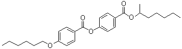 CAS 登录号：250777-66-3, 4-(己氧基)苯甲酸 4-[[(1-甲基己基)氧基]羰基]苯基酯