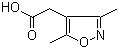 structure of CAS# 2510-27-2, (3,5-二甲基异恶唑-4-基)乙酸