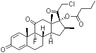 structure of CAS# 25122-57-0, Clobetasone butyrate