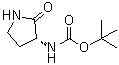 structure of CAS# 251938-49-5, N-[(3R)-2-氧代-3-吡咯烷基]氨基甲酸叔丁酯