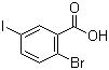 2-Bromo-5-iodobenzoic acid molecular structure (CAS 25252-00-0)