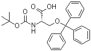 CAS 登录号：252897-67-9, N-[叔丁氧羰基]-O-(三苯基甲基)-L-丝氨酸
