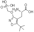 structure of CAS# 252930-37-3, (alphaS)-alpha-Amino-5-(1,1-dimethylethyl)-3-(phosphonomethoxy)-4-isoxazolepropanoic acid