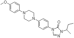 2,4-Dihydro-4-[4-[4-(4-methoxyphenyl)-1-piperazinyl]phenyl]-2-(1-methylpropyl)-3H-1,2,4-triazol-3-one molecular structure (CAS 252964-68-4)