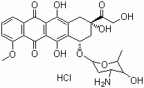 structure of CAS# 25316-40-9, Doxorubicin hydrochloride