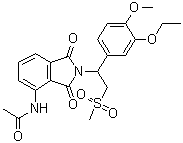 CAS # 253168-86-4, N-[2-[1-(3-Ethoxy-4-methoxyphenyl)-2-(methylsulfonyl)ethyl]-2,3-dihydro-1,3-dioxo-1H-isoindol-4-yl]acetamide