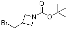 structure of CAS# 253176-93-1, N-(tert-Butoxycarbonyl)-3-bromomethylazetidine