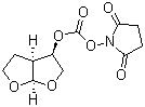 structure of CAS# 253265-97-3, Carbonic acid 2,5-dioxo-1-pyrrolidinyl [(3R,3aS,6aR)-hexahydrofuro[2,3-b]furan-3-yl] ester