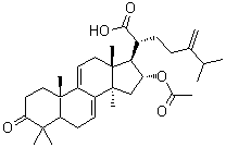 (16alpha)-16-(Acetyloxy)-24-methylene-3-oxolanosta-7,9(11)-dien-21-oic acid molecular structure (CAS 2535-06-0)
