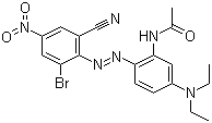 CAS 登录号：2537-62-4, 分散蓝 183:1, N-[2-[(2-溴-6-氰基-4-硝基苯基)偶氮]-5-(二乙氨基)苯基]乙酰胺