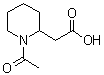 structure of CAS# 25393-20-8, 1-Acetyl-2-piperidineacetic acid