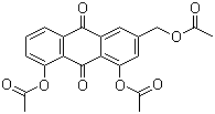 structure of CAS# 25395-11-3, 1,8-Dihydroxy-3-(hydroxymethyl)anthraquinone triacetate
