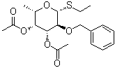 CAS 登录号：254444-59-2, 乙基 6-脱氧-2-O-(苯基甲基)-1-硫代-beta-L-吡喃半乳糖苷二乙酸酯