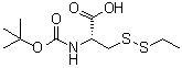 N-[叔丁氧羰基]-3-(乙基二硫基)-L-丙氨酸分子结构 (CAS 25461-01-2)