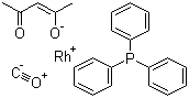 structure of CAS# 25470-96-6, Rhodium (triphenylphosphine)carbonylacetylacetonate