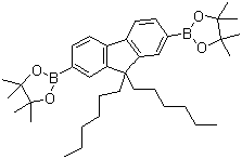 structure of CAS# 254755-24-3, 9,9-Dihexylfluorene-2,7-bis(boronic acid pinacol ester)