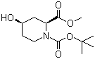 (2S,4R)-1-tert-Butyl 2-methyl 4-hydroxypiperidine-1,2-dicarboxylate molecular structure (CAS 254882-06-9)