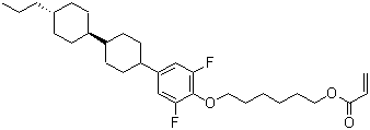 CAS 登录号：255386-72-2, 2-丙烯酸 6-[2,6-二氟-4-[(反式,反式)-4'-丙基[1,1'-联环己基]-4-基]苯氧基]己基酯