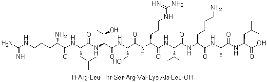 CAS # 255707-04-1, L-Arginyl-L-leucyl-L-threonyl-L-seryl-L-arginyl-L-valyl-L-lysyl-L-alanyl-L-leucine