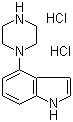 structure of CAS# 255714-24-0, 4-(1-Piperazinyl)-1H-indole hydrochloride