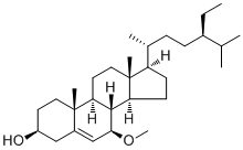 CAS 登录号：256445-66-6, Schleicheol 1, 7beta-甲氧基豆甾-5-烯-3beta-醇