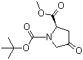 structure of CAS# 256487-77-1, 1-tert-Butyl 2-methyl (2R)-4-oxopyrrolidine-1,2-dicarboxylate