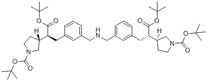 CAS 登录号：2565657-87-4, 叔丁基 (S)-3-((S)-1-(叔丁氧基)-3-(3-(((3-((S)-3-(叔丁氧基)-2-((R)-1-(叔丁氧羰基)吡咯烷-3-基)-3-氧代丙基)苄基)氨基)甲基)苯基)-1-氧代丙-2-基)吡咯烷-1-羧酸酯