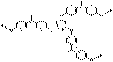 CAS # 25722-66-1, Cyanic acid (1-methylethylidene)di-4,1-phenylene ester homopolymer